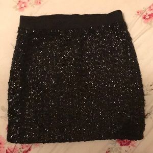 Black sequined Forever 21 skirt